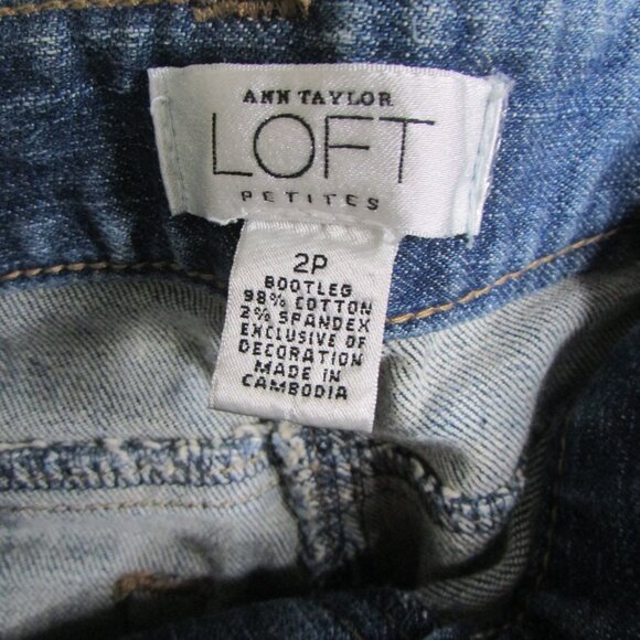Ann Taylor Loft Jeans 2P Bootleg Embroidered - Picture 14 of 14